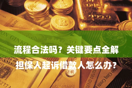 济南

担保人起诉借款人怎么办？流程合法吗？关键要点全解析